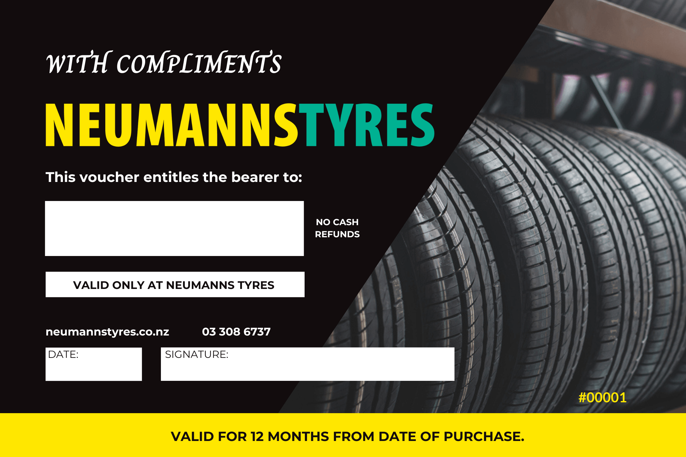 Neumanns Tyres gift voucher image