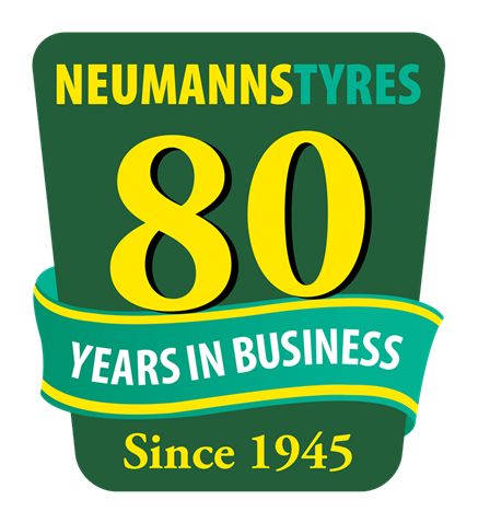 Neumanns Tyres 80 years logo